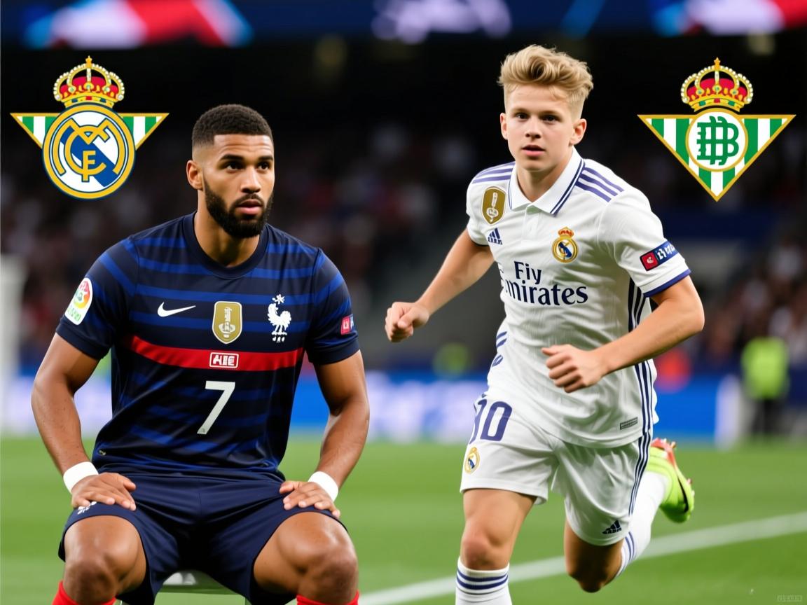 皇马VS贝蒂斯：法国兽腰坐镇，居莱尔+贝林厄姆领衔，皇马太子冲锋  第2张